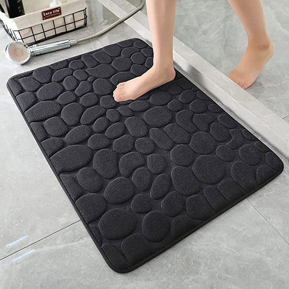 Cobblestone Design Quick Drying 3D Non-Slip Bath Mat